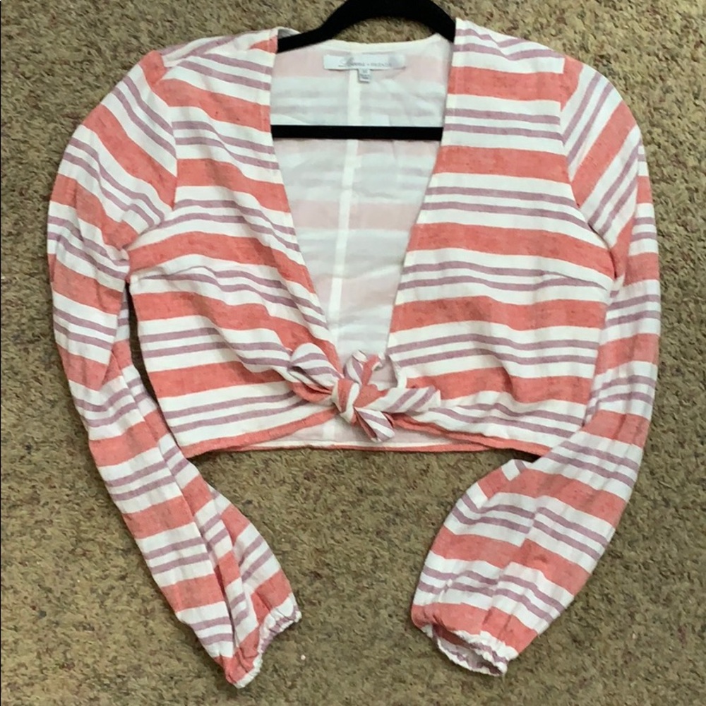 Lovers + Friends Tie Blouse Medium